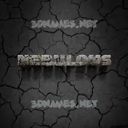 nebulous in Cracked Stone style - 3D name wallpaper