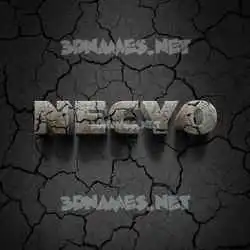 necyo in Cracked Stone style - 3D name wallpaper