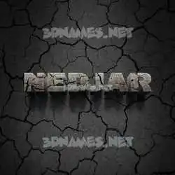 nedjar in Cracked Stone style - 3D name wallpaper
