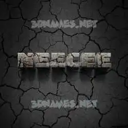 neecee in Cracked Stone style - 3D name wallpaper