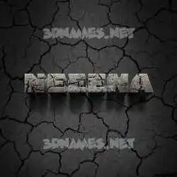 neeena in Cracked Stone style - 3D name wallpaper