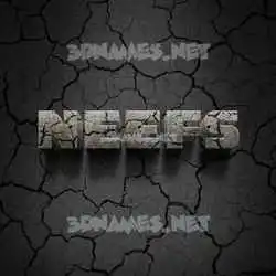neefs in Cracked Stone style - 3D name wallpaper