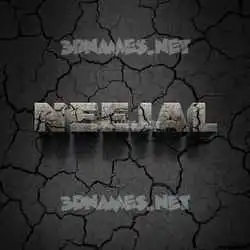 neejal in Cracked Stone style - 3D name wallpaper