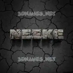 neeke in Cracked Stone style - 3D name wallpaper
