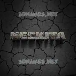 neekita in Cracked Stone style - 3D name wallpaper