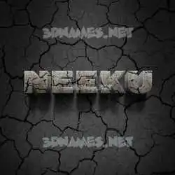 neeku in Cracked Stone style - 3D name wallpaper