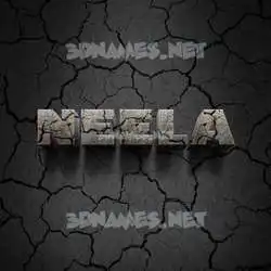 neela in Cracked Stone style - 3D name wallpaper