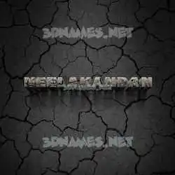 neelakandan in Cracked Stone style - 3D name wallpaper