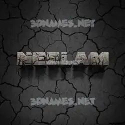 neelam in Cracked Stone style - 3D name wallpaper