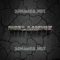 neelambuz in Cracked Stone style - 3D name wallpaper
