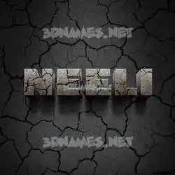 neeli in Cracked Stone style - 3D name wallpaper