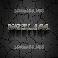 neeljal in Cracked Stone style - 3D name wallpaper
