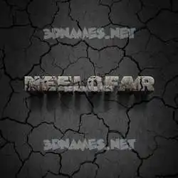 neelofar in Cracked Stone style - 3D name wallpaper