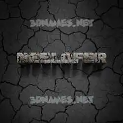 neelofer in Cracked Stone style - 3D name wallpaper