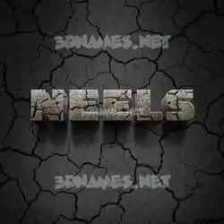 neels in Cracked Stone style - 3D name wallpaper