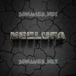 neelufa in Cracked Stone style - 3D name wallpaper