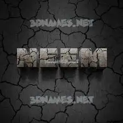 neem in Cracked Stone style - 3D name wallpaper