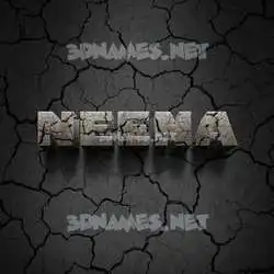 neena in Cracked Stone style - 3D name wallpaper