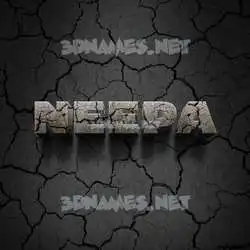 neepa in Cracked Stone style - 3D name wallpaper