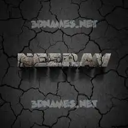neerav in Cracked Stone style - 3D name wallpaper