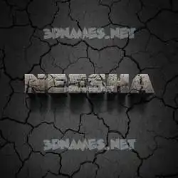neesha in Cracked Stone style - 3D name wallpaper