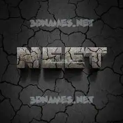 neet in Cracked Stone style - 3D name wallpaper