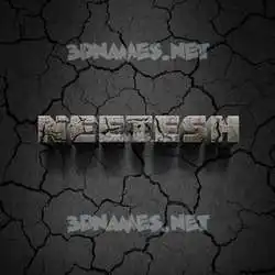 neetesh in Cracked Stone style - 3D name wallpaper