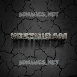 neethiram in Cracked Stone style - 3D name wallpaper