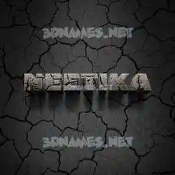 neetika in Cracked Stone style - 3D name wallpaper