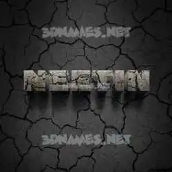 neetin in Cracked Stone style - 3D name wallpaper