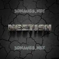 neetish in Cracked Stone style - 3D name wallpaper