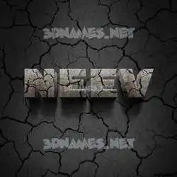 neev in Cracked Stone style - 3D name wallpaper