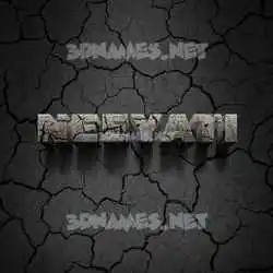 neeyati in Cracked Stone style - 3D name wallpaper