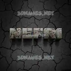 nefri in Cracked Stone style - 3D name wallpaper