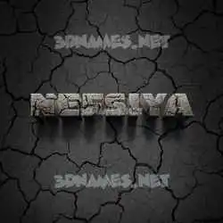 nefsiya in Cracked Stone style - 3D name wallpaper