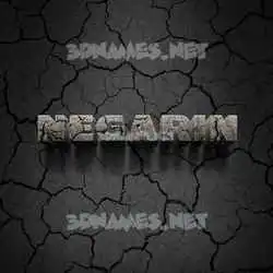 negarin in Cracked Stone style - 3D name wallpaper