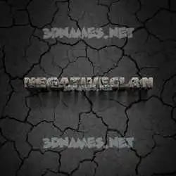 negativeclan in Cracked Stone style - 3D name wallpaper