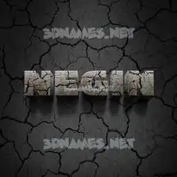 negin in Cracked Stone style - 3D name wallpaper