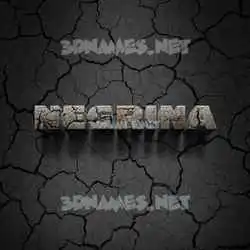 negrina in Cracked Stone style - 3D name wallpaper