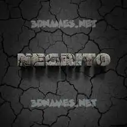 negrito in Cracked Stone style - 3D name wallpaper