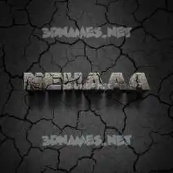nehaaa in Cracked Stone style - 3D name wallpaper