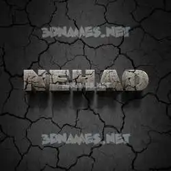 nehad in Cracked Stone style - 3D name wallpaper