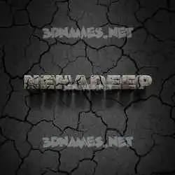 nehadeep in Cracked Stone style - 3D name wallpaper