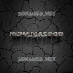 nehamasood in Cracked Stone style - 3D name wallpaper