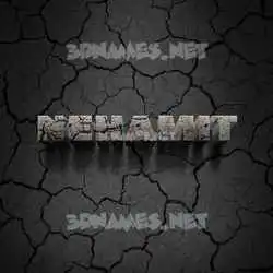 nehamit in Cracked Stone style - 3D name wallpaper