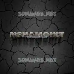 nehamohit in Cracked Stone style - 3D name wallpaper
