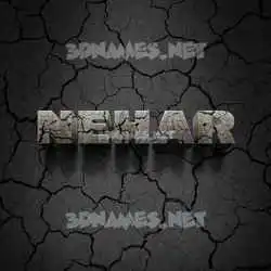 nehar in Cracked Stone style - 3D name wallpaper
