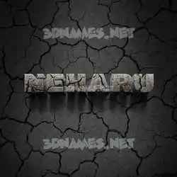 neharu in Cracked Stone style - 3D name wallpaper