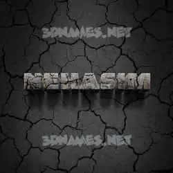 nehasim in Cracked Stone style - 3D name wallpaper