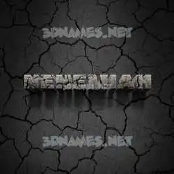 nehemiah in Cracked Stone style - 3D name wallpaper